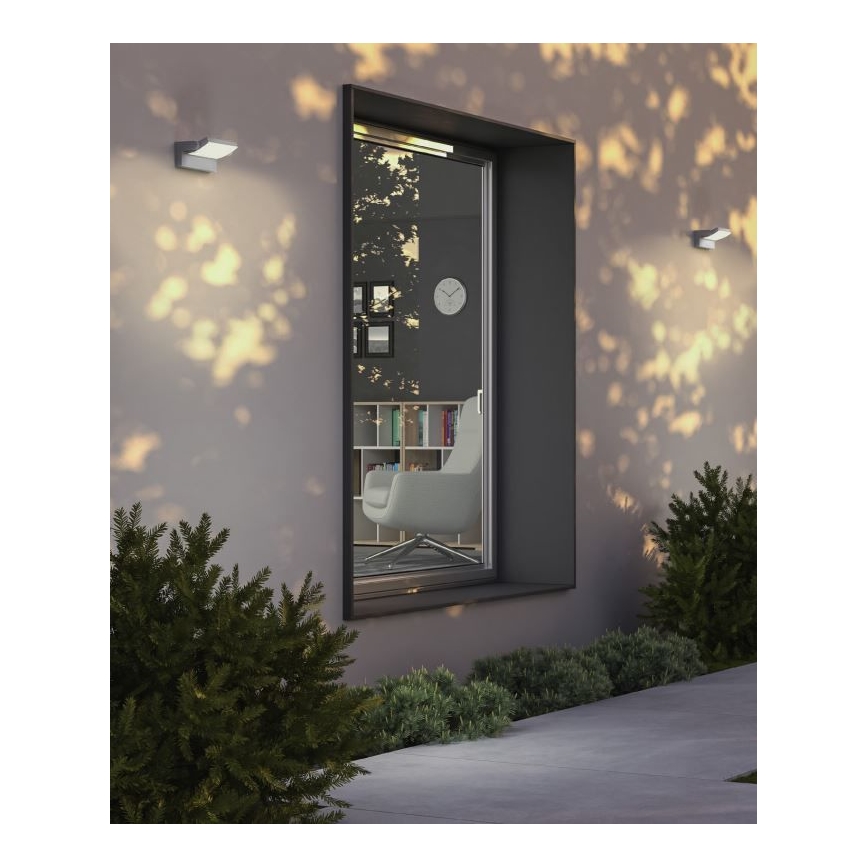 Redo 90584 - LED ulkoseinävalaisin FLIP LED/20W/230V 3000K CRI 90 IP54 antrasiitti