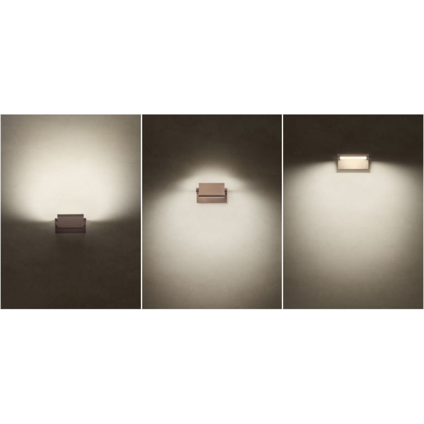 Redo 90585 - FLIP LED-ulkoseinävalaisin 20W/230V 3000K CRI 90 IP54 ruskea