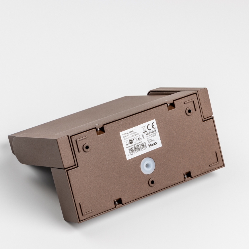 Redo 90588 - FLIP LED ulkoseinävalaisin liiketunnistimella LED/20W/230V 3000K CRI 90 IP54 ruskea