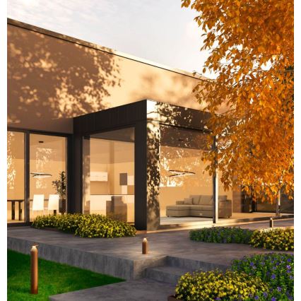 Redo 90590 - LED-ulkovalaisin BIRO LED/12W/230V 3000K 30 cm CRI 90 IP65 ruskea