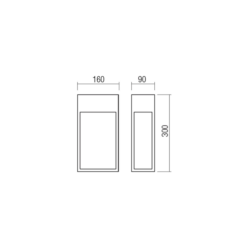 Redo 90603 - STAND LED-seinävalaisin ulkokäyttöön 20W/230V 3000K CRI 90 IP65, antrasiitti