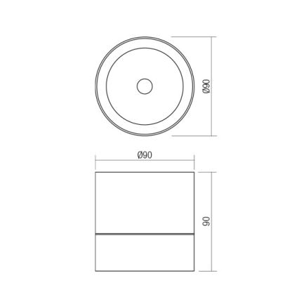 Redo 90628 - SHAFT LED ulkokohdevalaisin, 13 W, 230 V, 3000 K, halkaisija 9 cm, IP65, ruskea