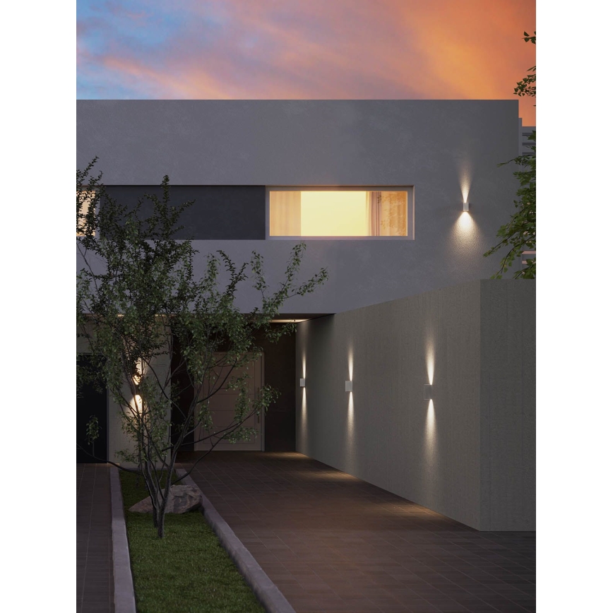 Redo 90635 - LED-ulkoseinävalaisin SONNY 2xLED/5W/230V 2200/3000/4000K IP54 valkoinen