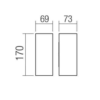 Redo 90635 - LED-ulkoseinävalaisin SONNY 2xLED/5W/230V 2200/3000/4000K IP54 valkoinen