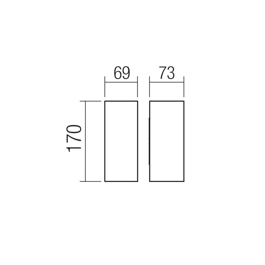 Redo 90635 - LED-ulkoseinävalaisin SONNY 2xLED/5W/230V 2200/3000/4000K IP54 valkoinen