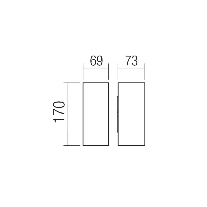 Redo 90636 - LED-ulkoseinävalaisin SONNY 2xLED/5W/230V 2200/3000/4000K IP54 antrasiitti