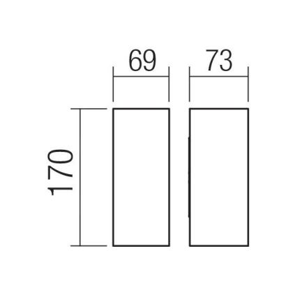 Redo 90637 - LED-ulkoseinävalaisin SONNY 2xLED/5W/230V 2200/3000/4000K IP54 ruskea