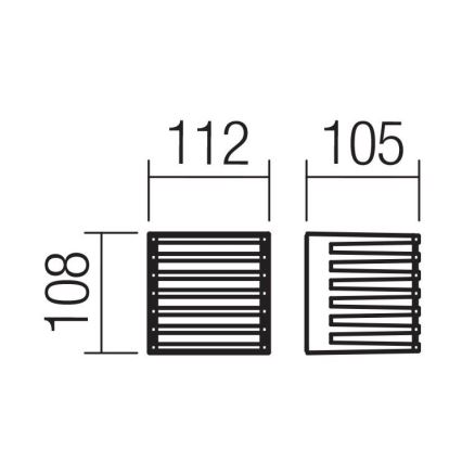 Redo 90639 - LED-ulkoseinävalaisin BLAZE LED/12W/230V 3000K IP54 antrasiitti
