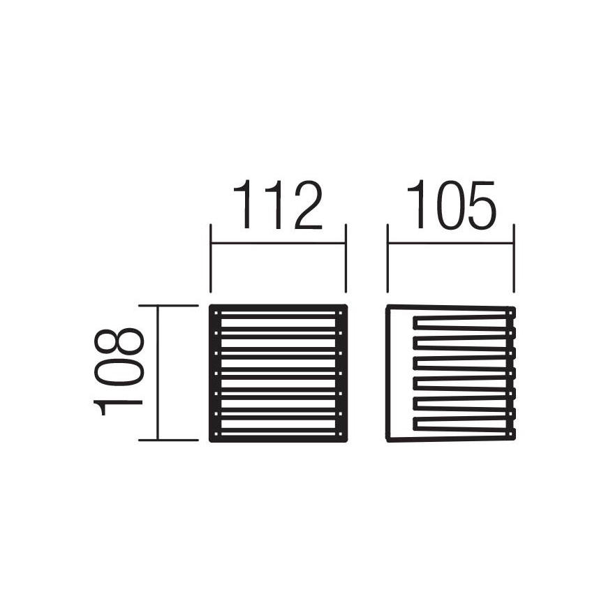 Redo 90639 - LED-ulkoseinävalaisin BLAZE LED/12W/230V 3000K IP54 antrasiitti
