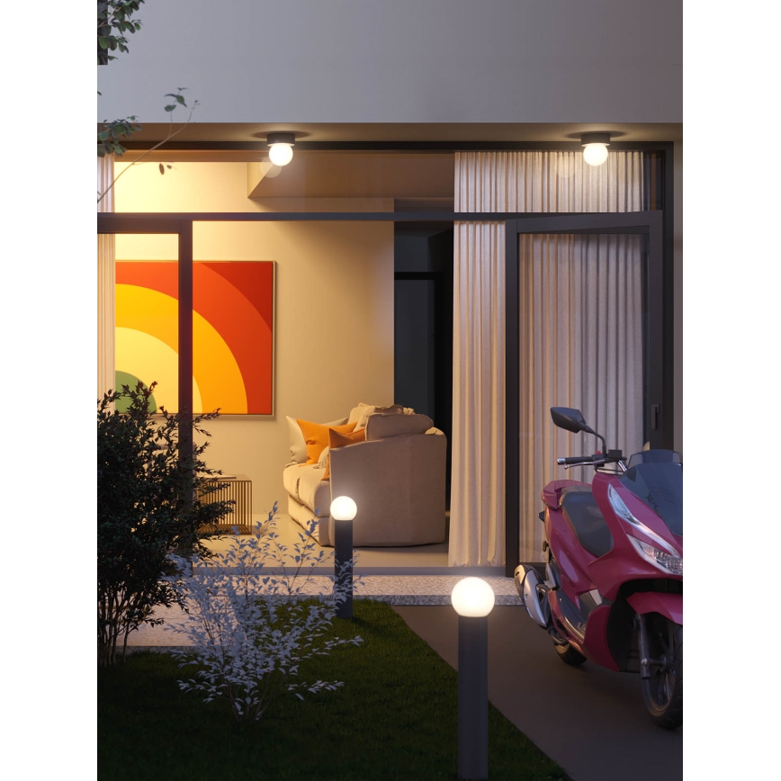 Redo 90641 - Ulkokattovalo BULK 1xE27/28W/230V IP44 antrasiitti