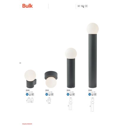 Redo 90641 - Ulkokattovalo BULK 1xE27/28W/230V IP44 antrasiitti