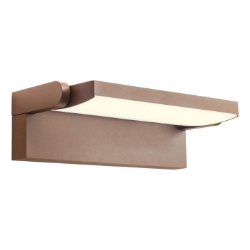 Redo 90716 - FLIP LED ulkoseinävalaisin, 40 W, 230 V, 3000/4000/5000 K, CRI 90, IP54, ruskea