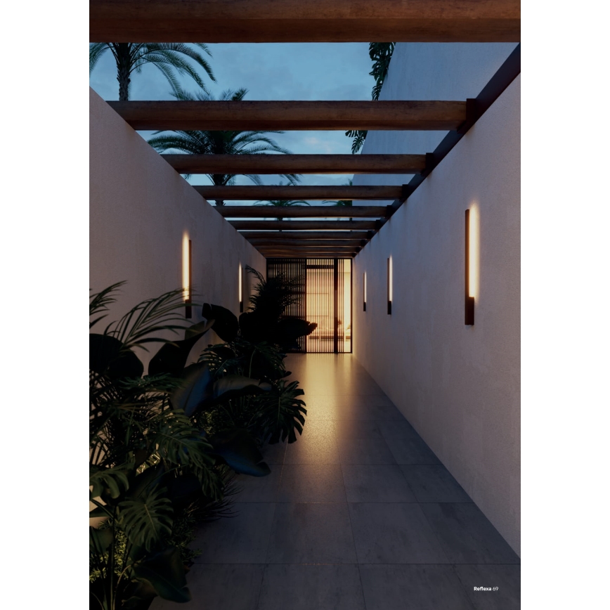 Redo 90870 - LED-ulkoseinävalaisin REFLEXA LED/6W/230V 3000K 62,1 cm CRI 90 IP54 antrasiitti