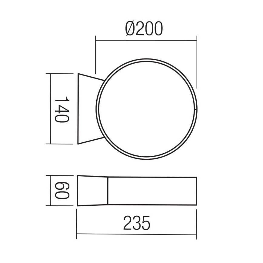Redo 91062 - LED ulkoseinävalaisin ONIRO LED/8W/230V 3000K CRI 90 IP65 antrasiitti