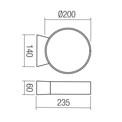 Redo 91063 - ONIRO LED-ulkoseinävalaisin/8W/230V 3000K CRI 90 IP65 ruskea