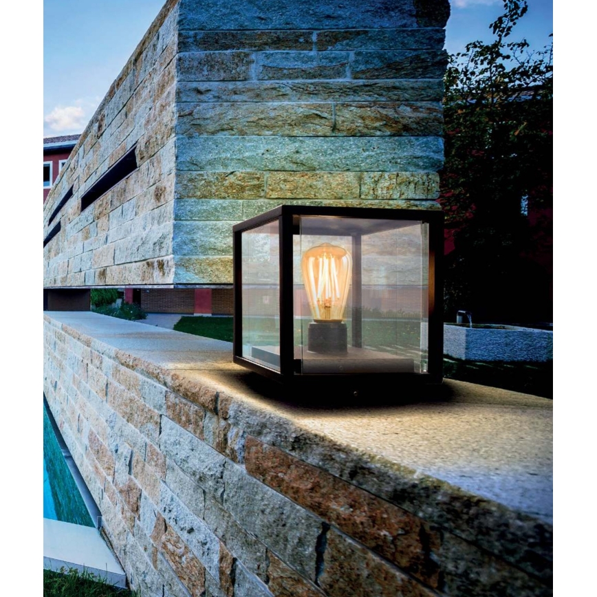 Redo 9109 - Ulkovalaisin VITRA 1xE27/15W/230V IP54 musta