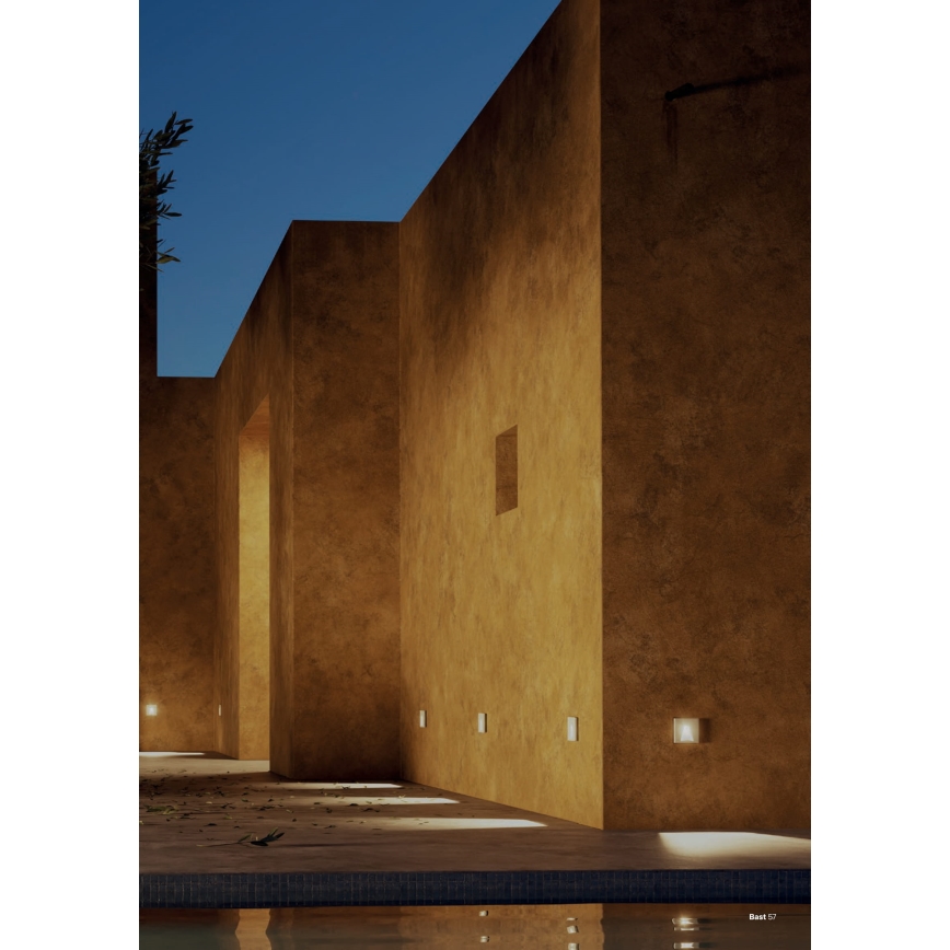 Redo 91195 - LED-ulko-opastevalaisin BAST LED/2,5W/230V 3000K CRI 90 IP65 harmaa