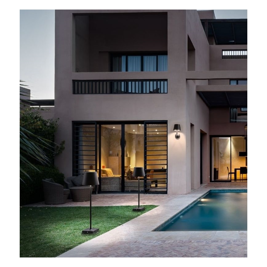 Redo 9127 - LED-ulkolamppu GIORGIO LED/7W/230V IP65 musta