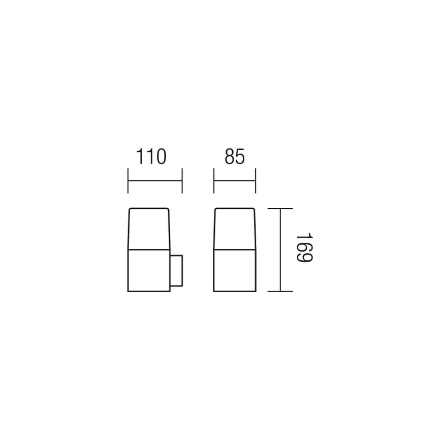 Redo 9265 - Ulkoseinävalaisin TOGO 1xE27/13W/230V IP44