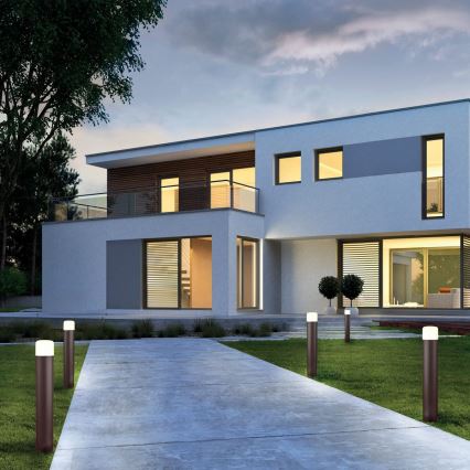 Redo 9683 - LED-ulkovalaisin CYCLO LED/9W/230V 2900-3100K 90 cm IP54 ruskea