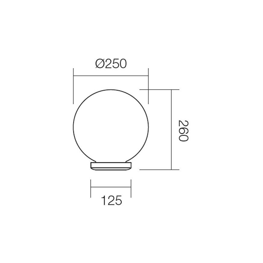 Redo 9770 - Vara-aurinkovarjo ulkovalaisimeen SFERA Ø 25 cm IP44 ruskea