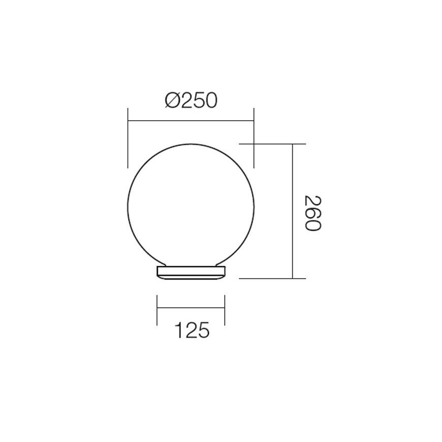 Redo 9771 - Vara-varjostin ulkovalaisimeen SFERA Ø 25 cm IP44 valkoinen