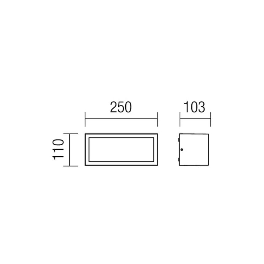 Redo 9899 - Ulkoseinävalaisin BRICK 1xE27/23W/230V IP54