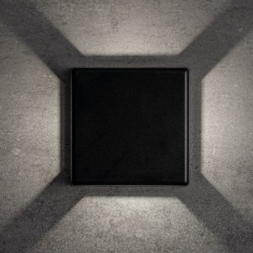 REFAZI LED ulkokäyttöön seinävalaisin, 6W/230V, IP54, musta