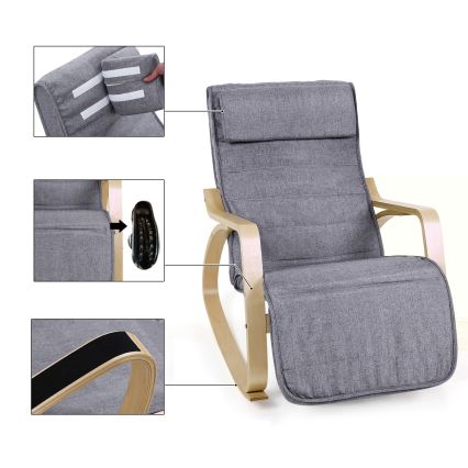 RESTLY-harmaa keinutuoli