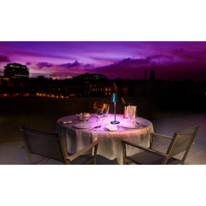 LED himmennettävä ladattava pöytävalaisin LED/3W/1800 mAh tummansininen