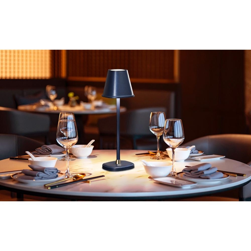 LED himmennettävä ladattava pöytävalaisin LED/3W/1800 mAh tummansininen