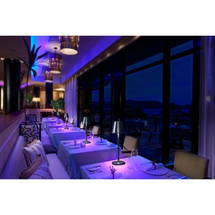 LED himmennettävä ladattava pöytävalaisin LED/3W/1800 mAh tummansininen