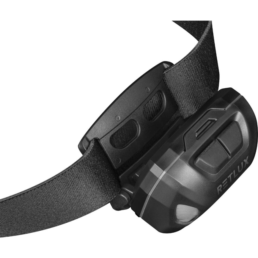 Ladattava LED-otsalamppu LED/3W/1200 mAh IP44 musta