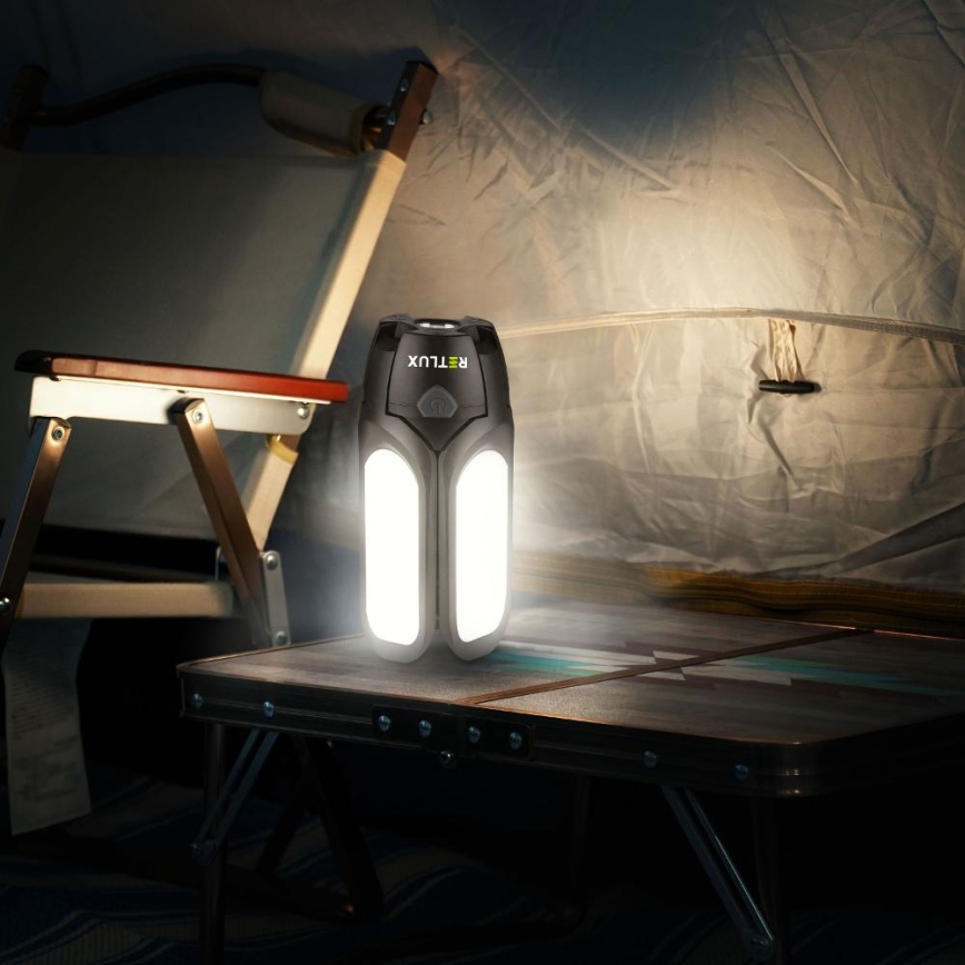 LED-ladattava retkeilyvalaisin aurinkopaneelilla LED/3W/1600 mAh IPX4