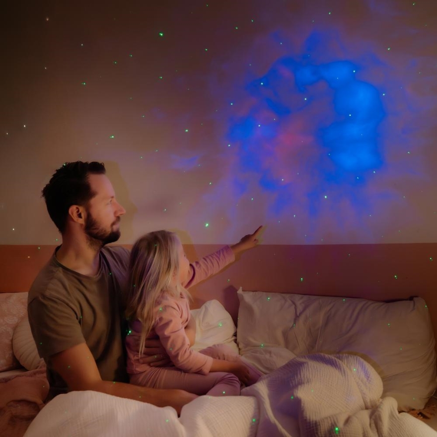 LED-lasten projektori 230V astronautti 12,5 cm + kaukosäädin