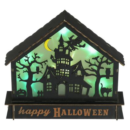 LED Koriste HALLOWEEN LED/2xAA/moniväri karmiva talo