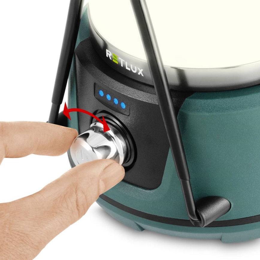 LED himmennettävä kannettava lamppu powerbank-toiminnolla LED/3W/4400 mAh IPX2