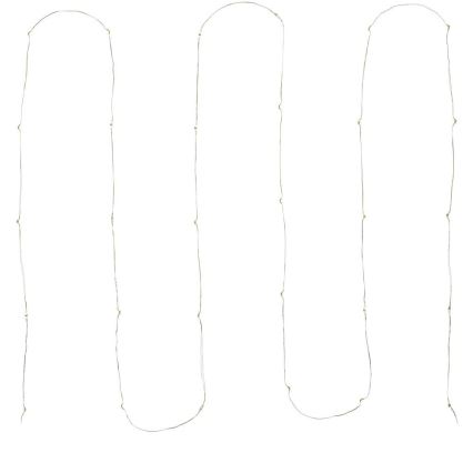 LED jouluketju 30xLED/3xAA 3,3m viileä valkoinen