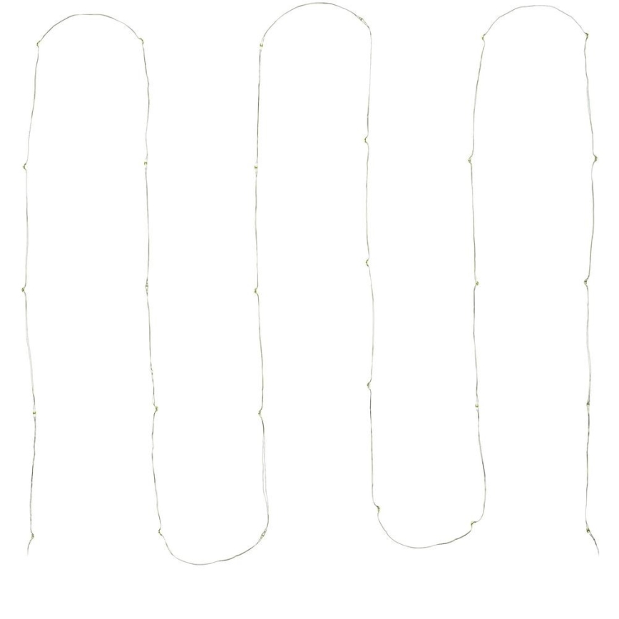 LED jouluketju 30xLED/3xAA 3,3m viileä valkoinen