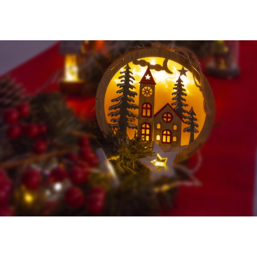 LED-joulukoriste 5xLED/2xAAA lämmin valkoinen