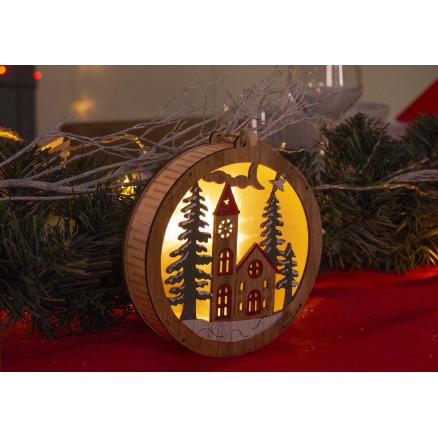 LED-joulukoriste 5xLED/2xAAA lämmin valkoinen