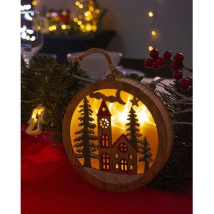 LED-joulukoriste 5xLED/2xAAA lämmin valkoinen