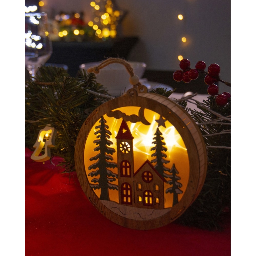 LED-joulukoriste 5xLED/2xAAA lämmin valkoinen