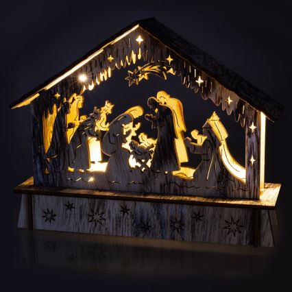 LED-joulukoriste 6xLED/2xAA lämmin valkoinen