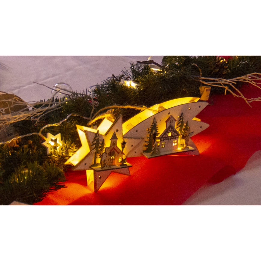 LED Joulukoriste LED/2xAA komeetta