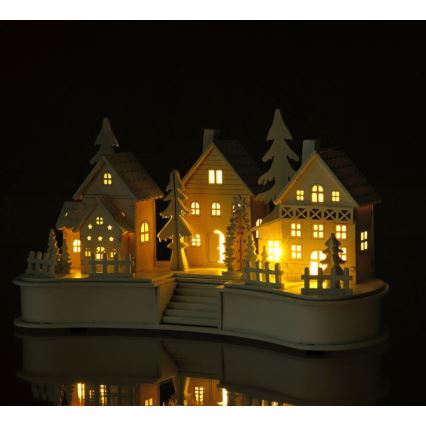 LED Joulukoriste LED/2xAA kylä