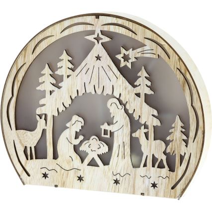 LED-joulukoriste LED/2xAAA lämpimänvalkoinen