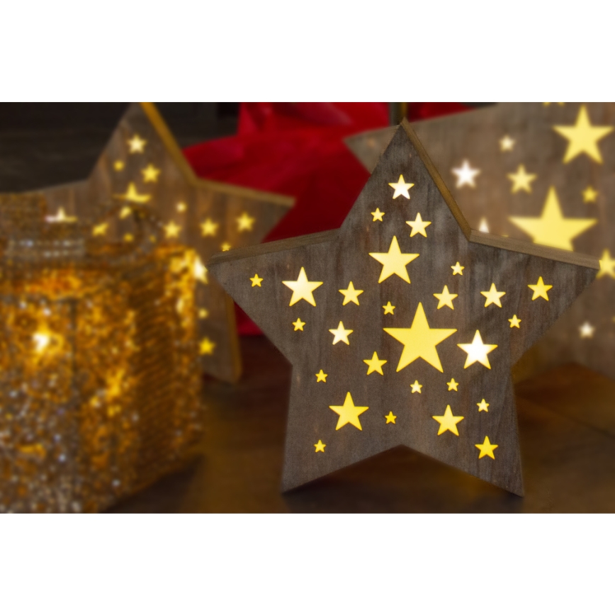 LED-joulukoriste LED/2xAAA tähti