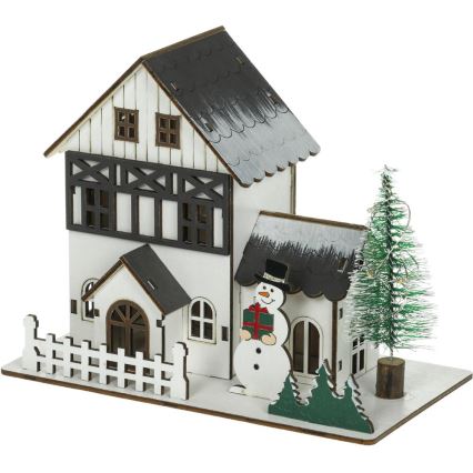 LED-joulukoriste LED/2xLR44/lämpimänvalkoinen talo