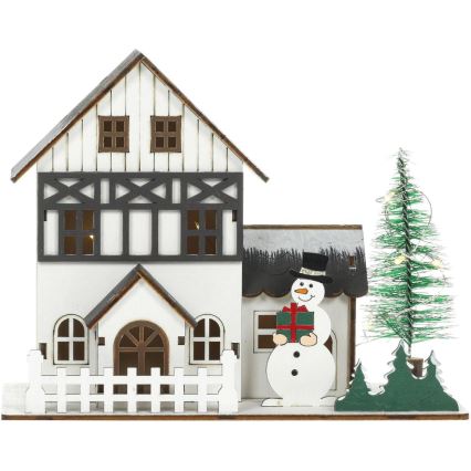 LED-joulukoriste LED/2xLR44/lämpimänvalkoinen talo